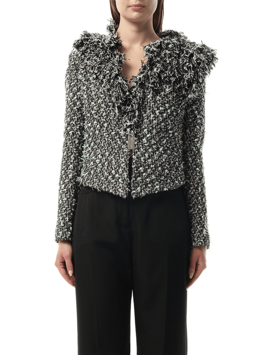 Image of a model wearing Outerwear. Productname: LANVIN Jacket in Tweed colour by brand - LANVIN