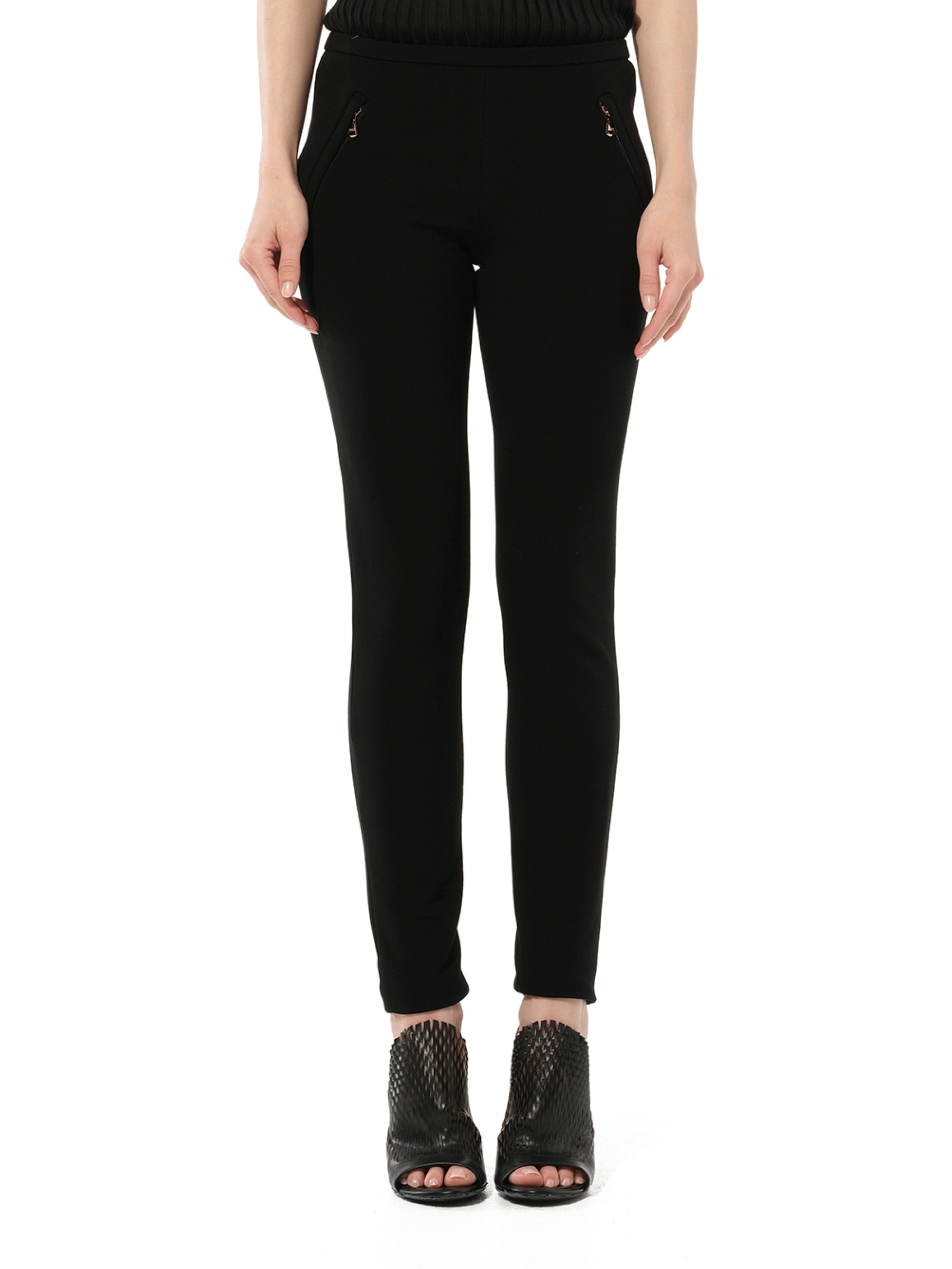 Image of a model wearing Pants. Product name - Trousers in Black colour by brand - PUCCI