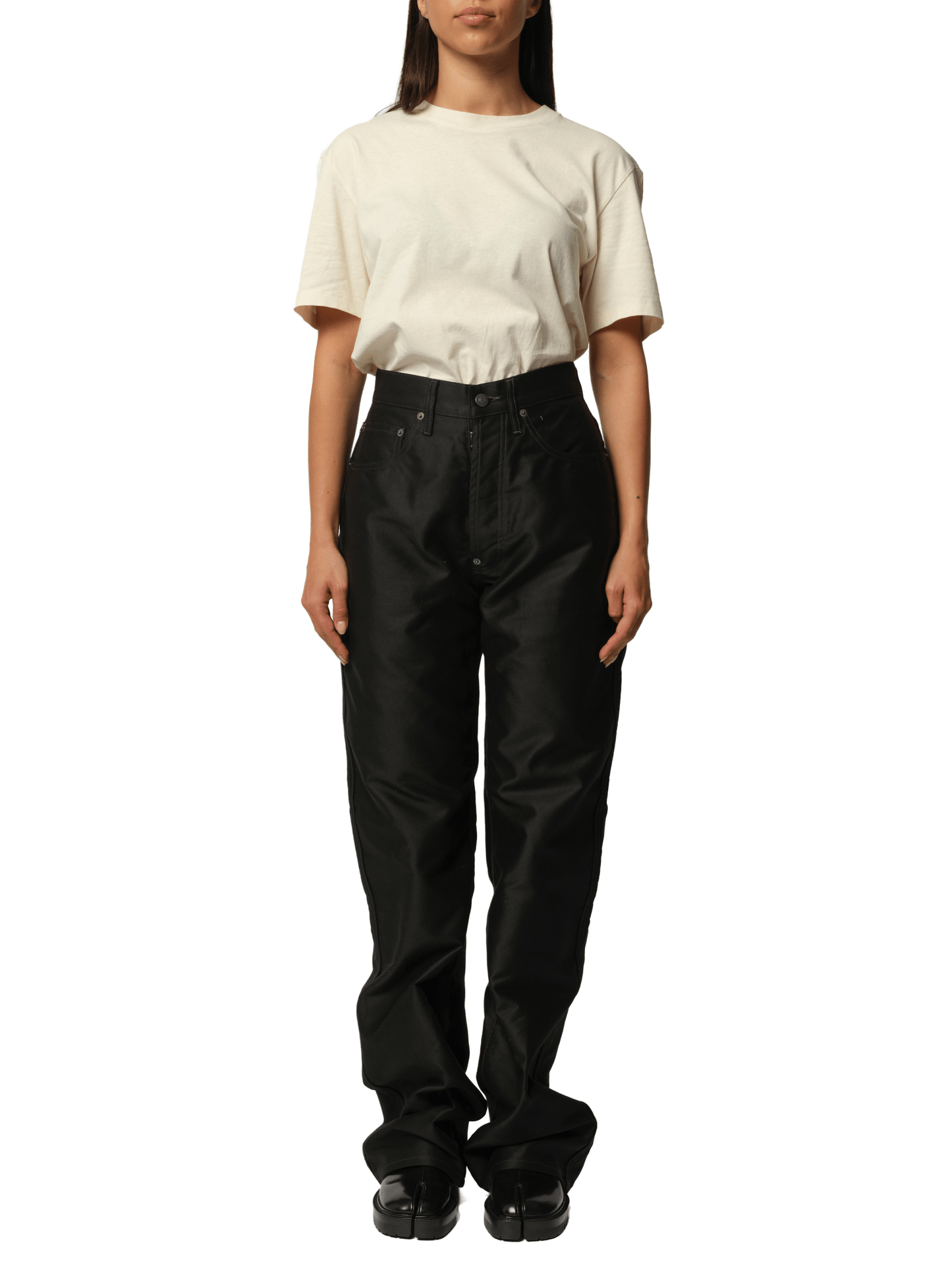 MAISON MARGIELA Cotton Satin 5 Pocket Pants (Black)