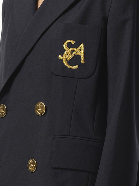 SACAI Emblem Suiting Jacket (Navy)