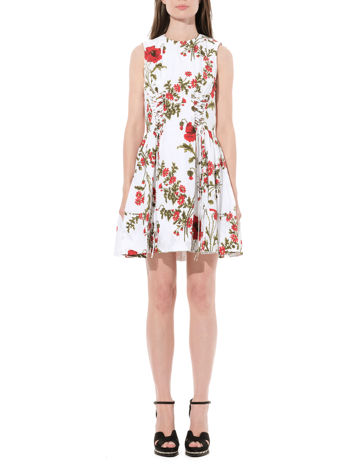 ALEXANDER MCQUEEN Poppy Laced Mini Dress (White)