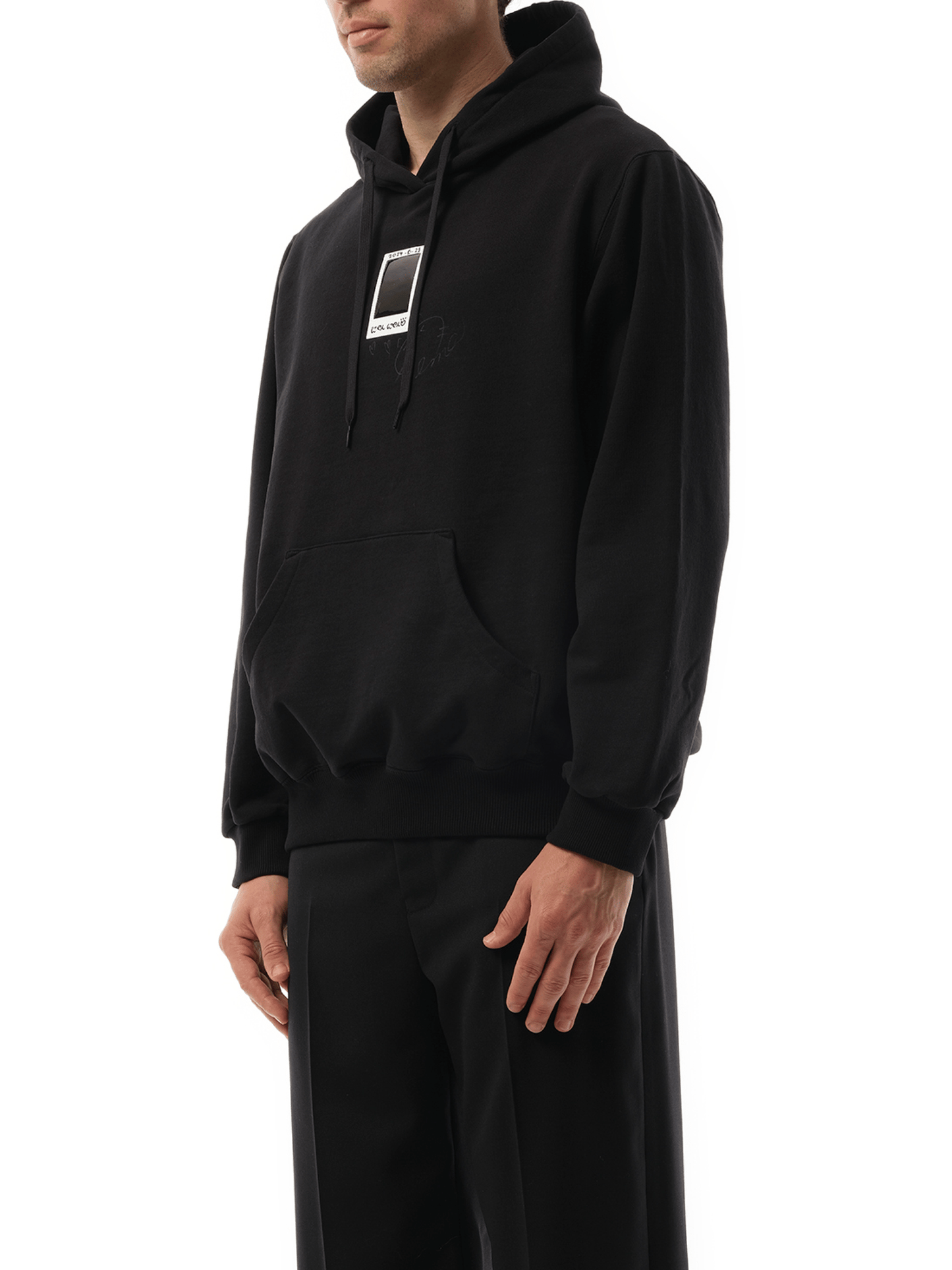 DOUBLET “Cheki” Rainbow-Film Hoodie (Black)