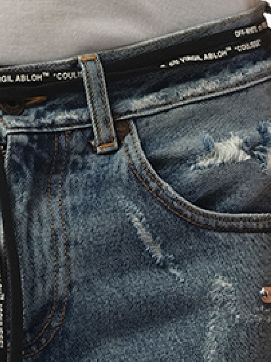 OFF-WHITE Slim Back Dart Jeans (Blue)