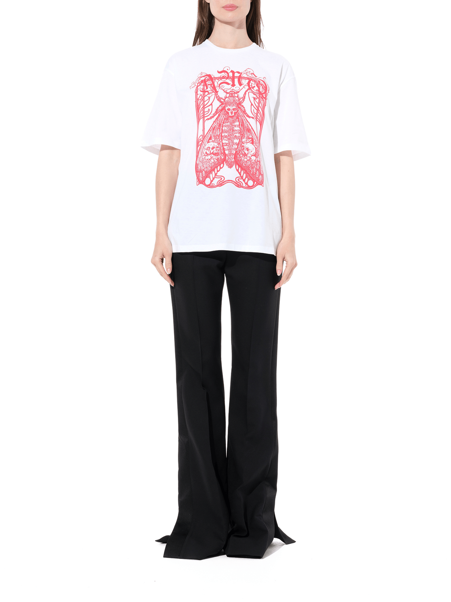 ALEXANDER MCQUEEN Moth Oversize T-Shirt (White)