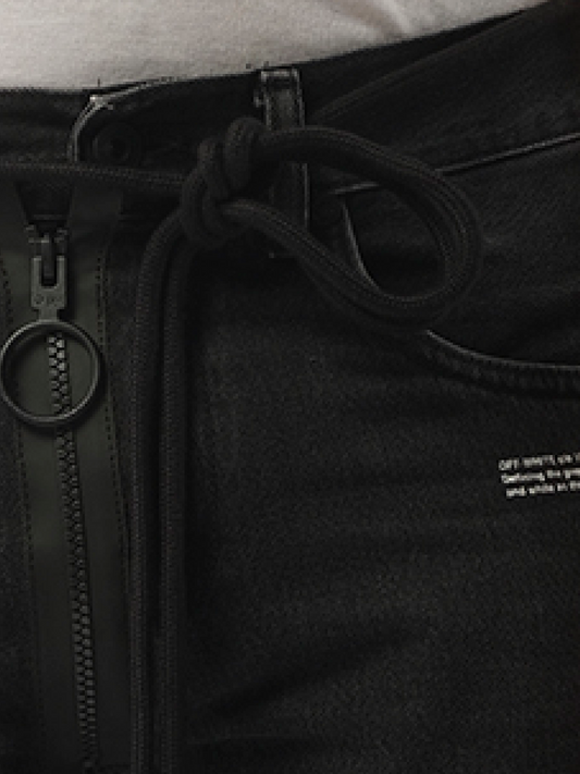 OFF-WHITE Blur Slim Jeans (Black)