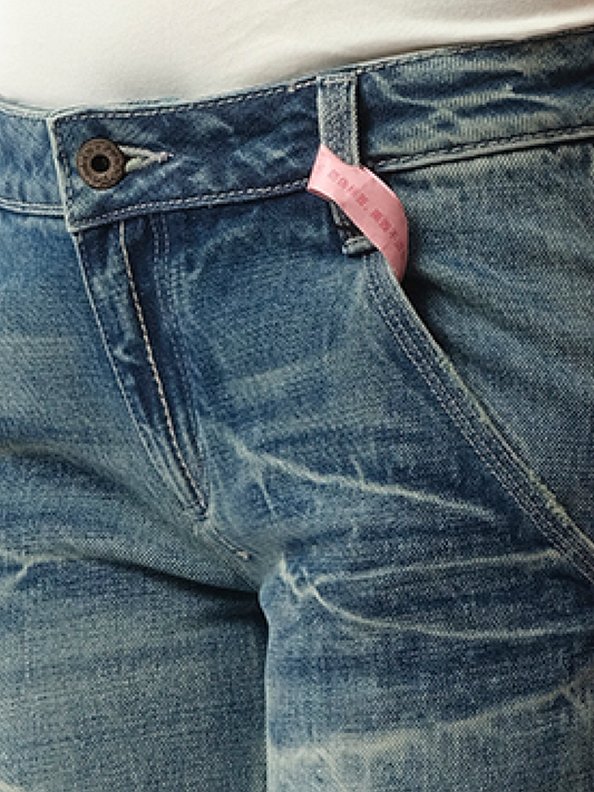 FAX COPY EXPRESS Low-rise Slim Fit Flared Jeans (Blue)