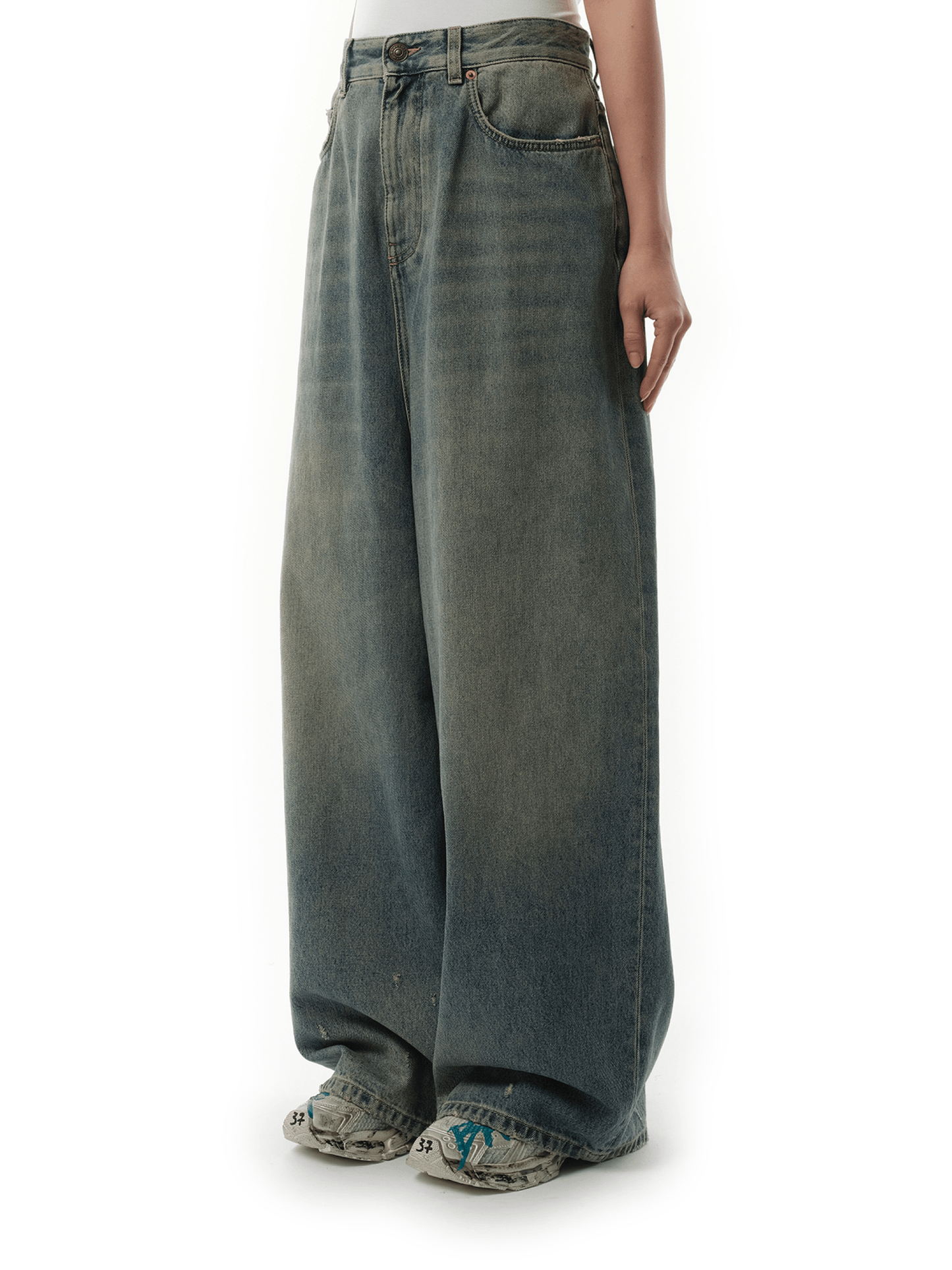 BALENCIAGA Low Crotch Jeans (Blue)