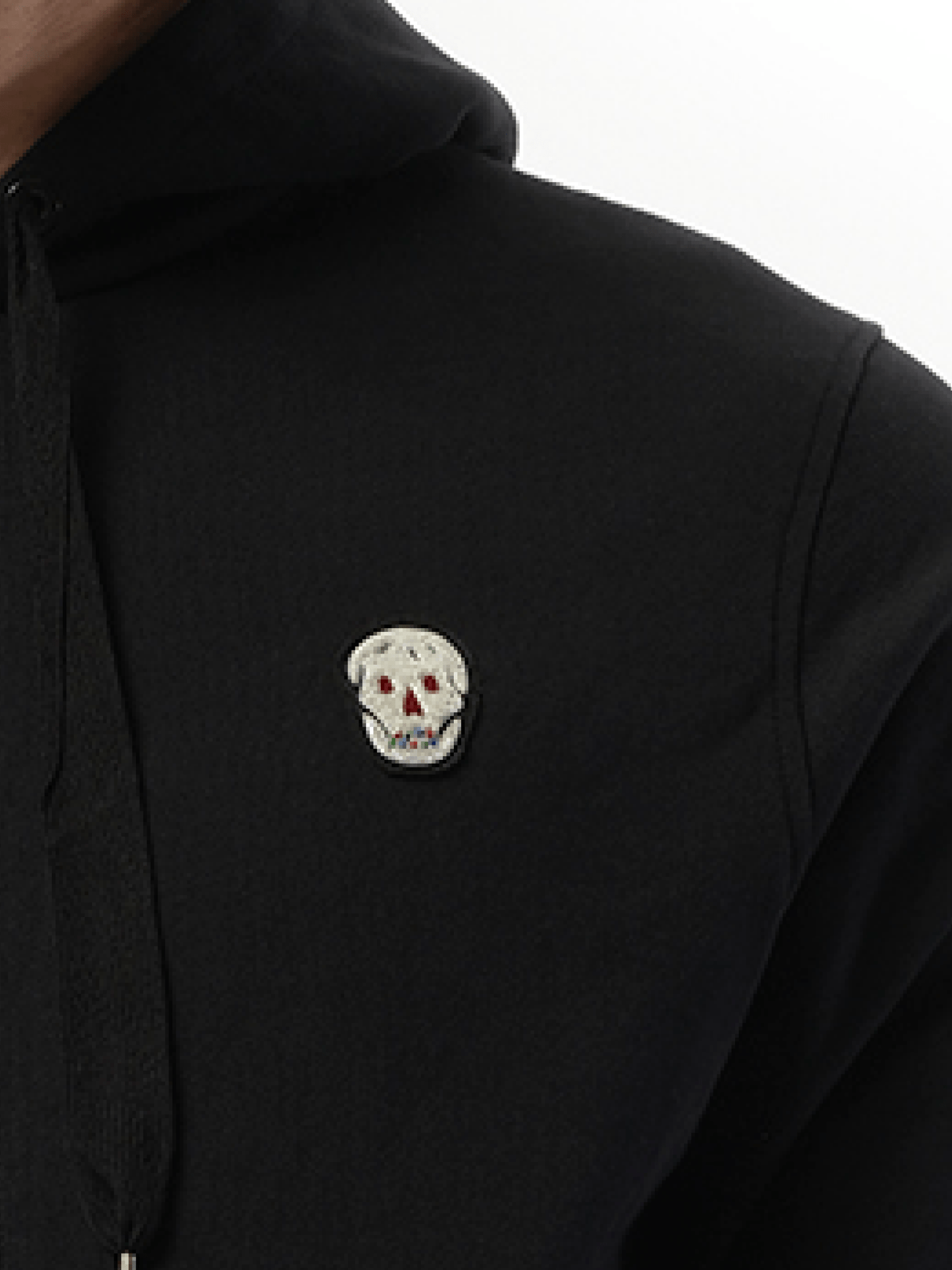 ALEXANDER MCQUEEN Zip Long Hoodie (Black)