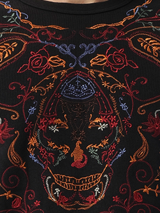 ALEXANDER MCQUEEN Victorian Emb Sweatshirt (Black)