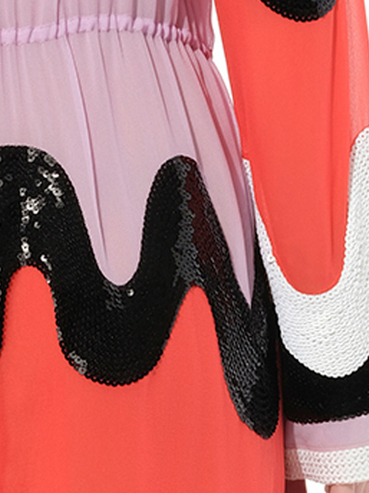 PUCCI Belted Dress (Multicolor)