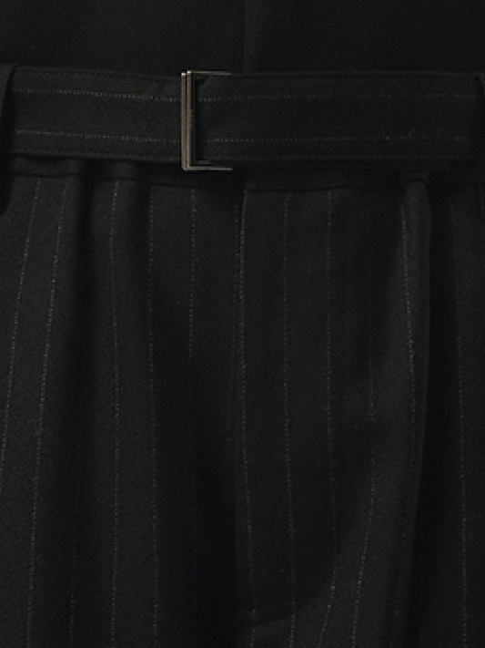 SACAI Chalk Stripe Pants (Black)