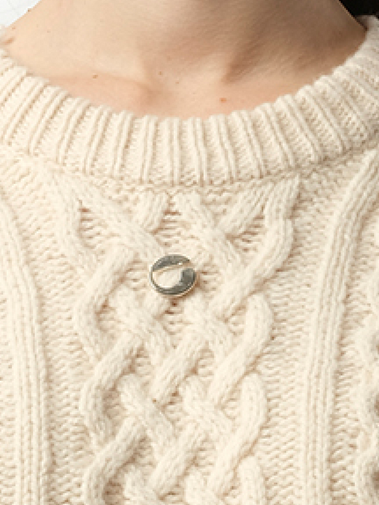 COPERNI Shredded Knit Sweater (Beige)