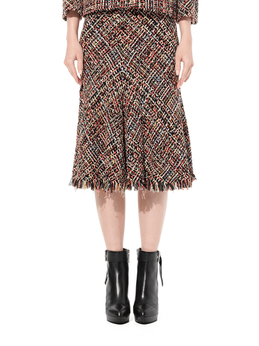 Image of a model wearing Skirts. Productname: ALEXANDER MCQUEEN Skirt in Black colour by brand - ALEXANDER MCQUEEN