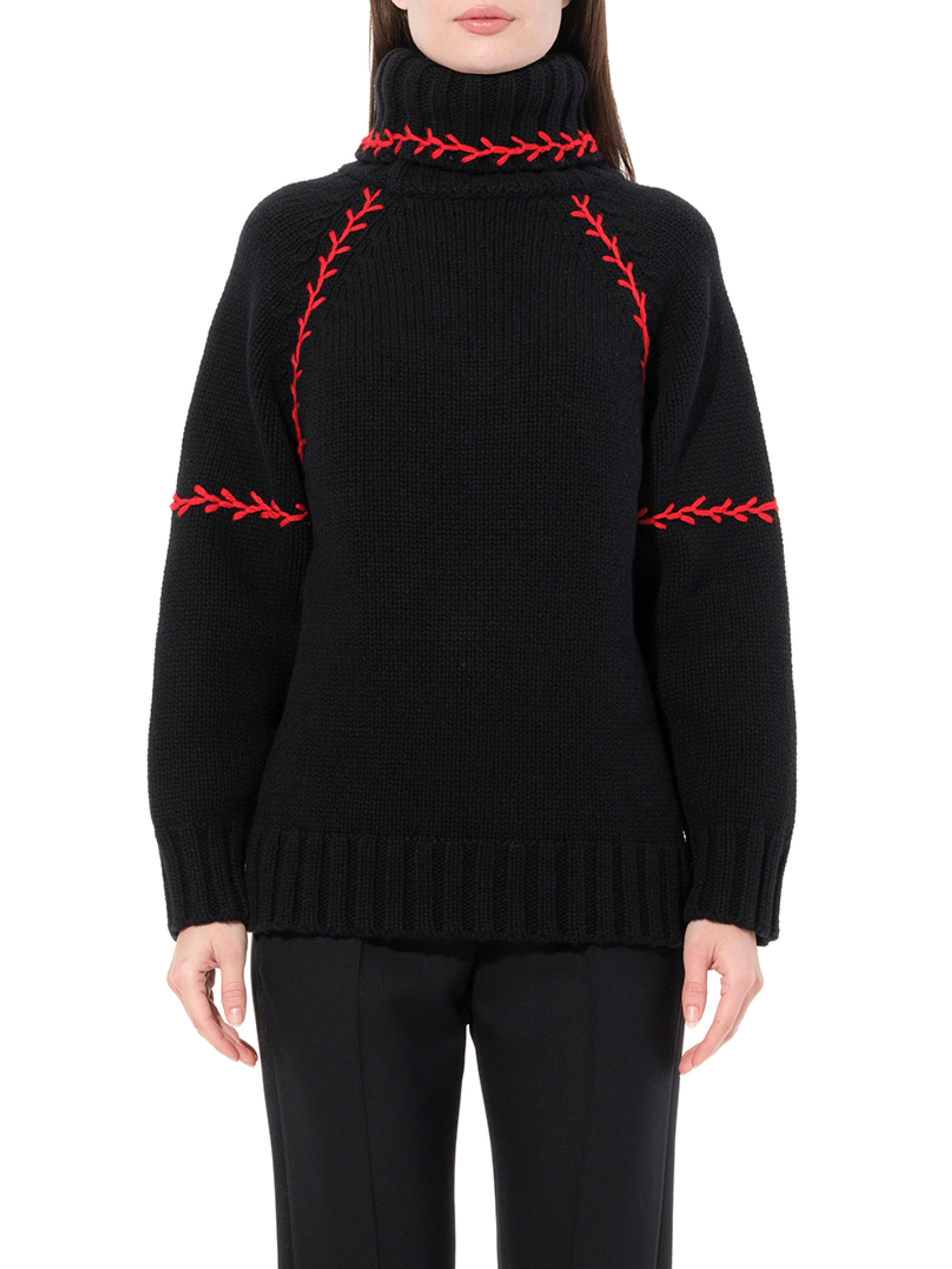 Image of Others. Productname: ALEXANDER MCQUEEN Pullover in Black Red colour by brand - ALEXANDER MCQUEEN