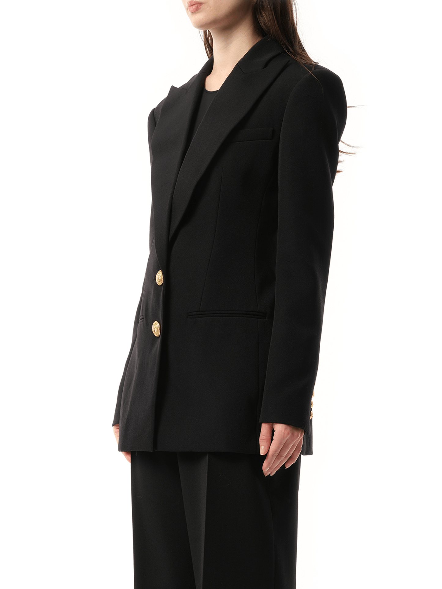 BALMAIN 2 BTN GDP Fitted Jacket (Black)