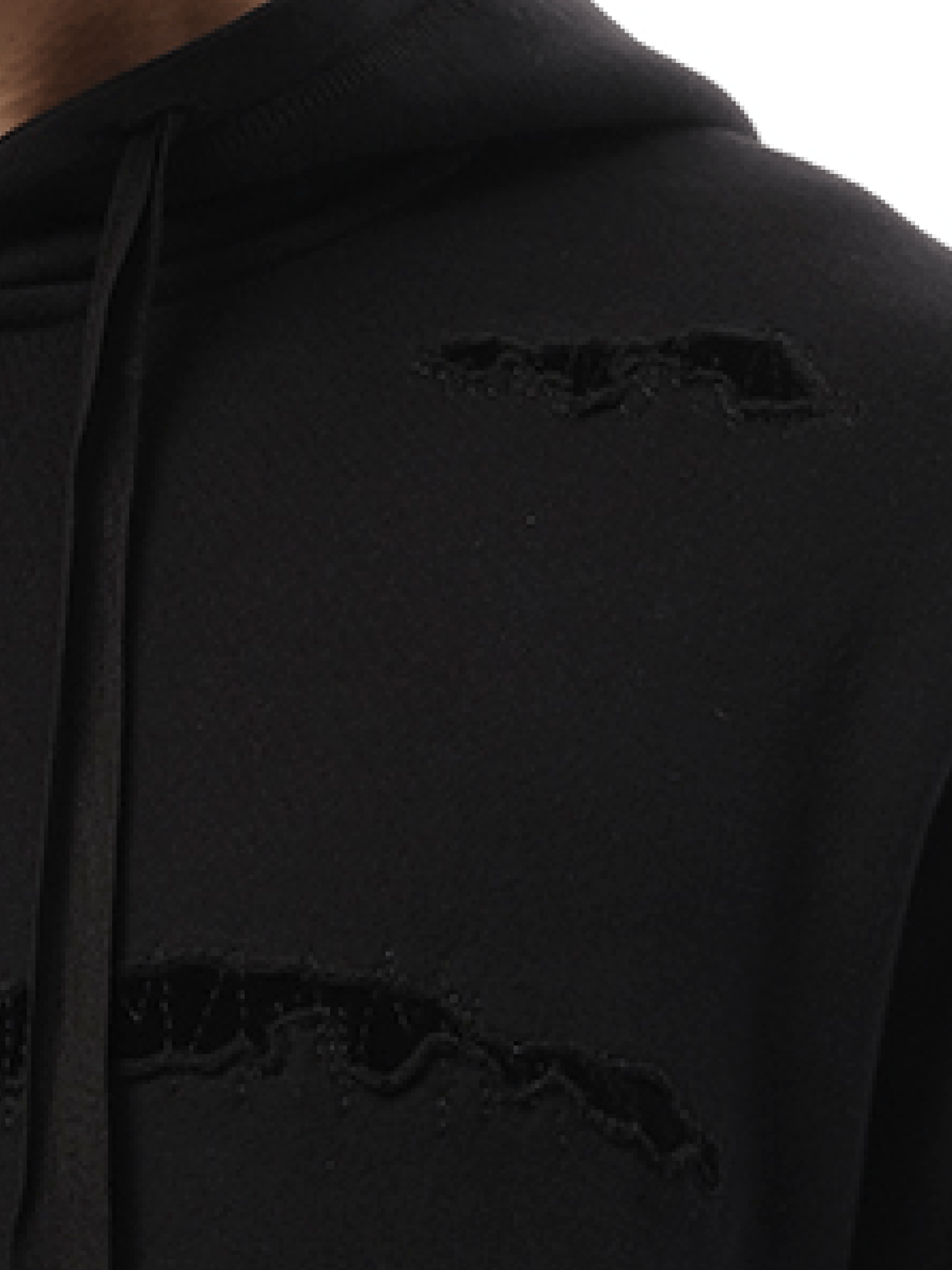 ALEXANDER MCQUEEN Shredded Hoodie (Black)