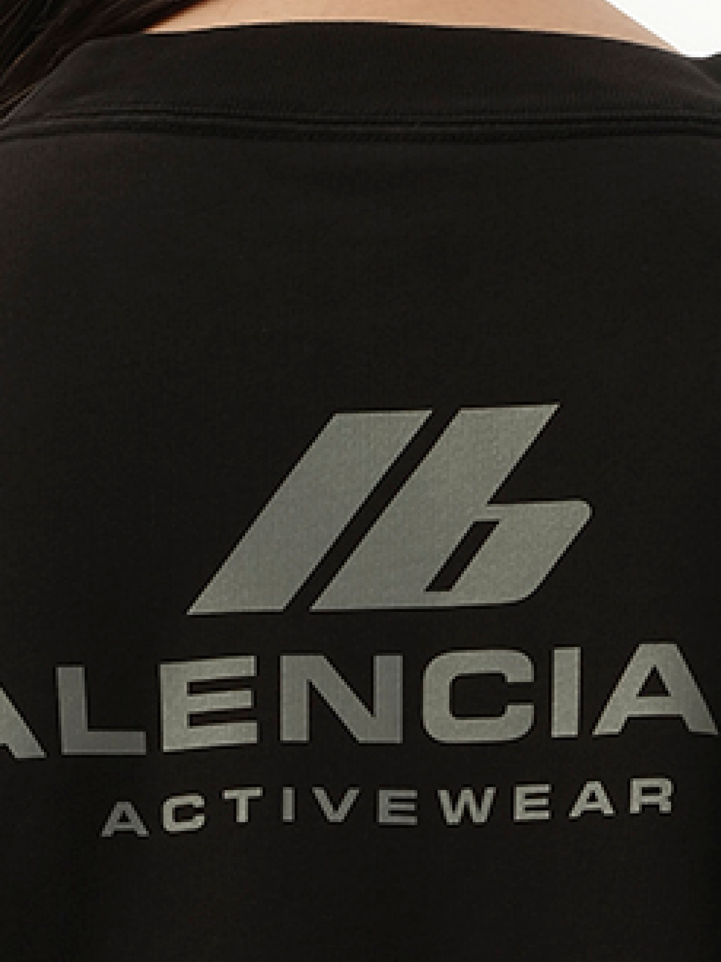 BALENCIAGA Activewear Logo Medium Fit Sweatshirt (Black)