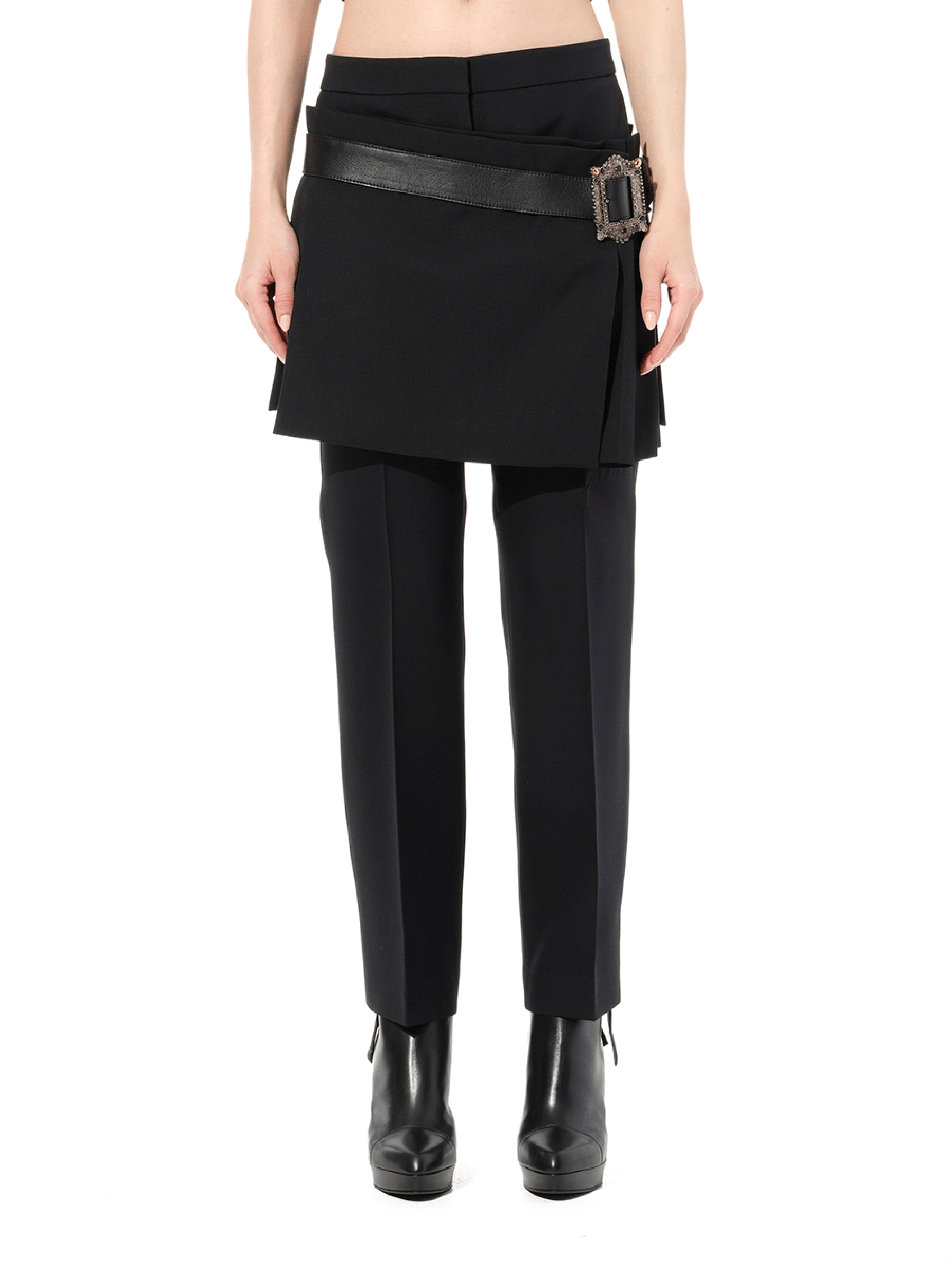 Image of Accessories. Productname: ALEXANDER MCQUEEN Belt Skirt in Black colour by brand - ALEXANDER MCQUEEN