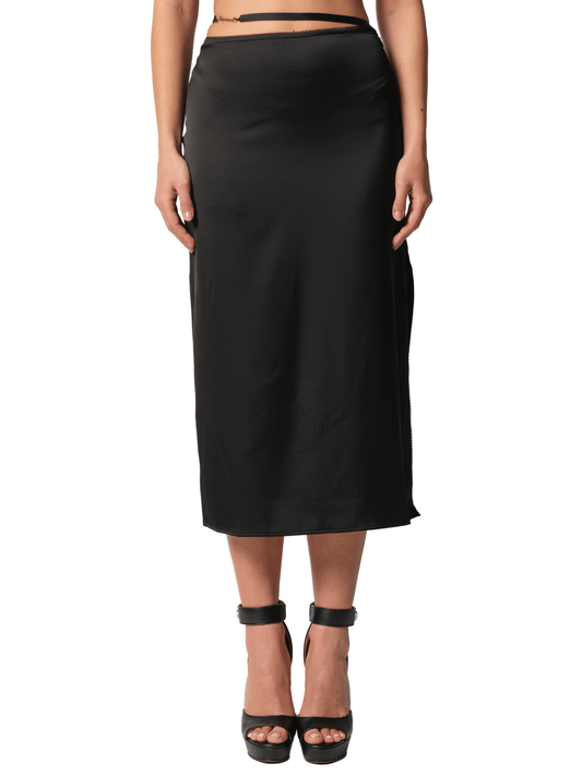 Image of a model wearing Dress. Productname: JACQUEMUS La Jupe Notte in Black colour by brand - JACQUEMUS