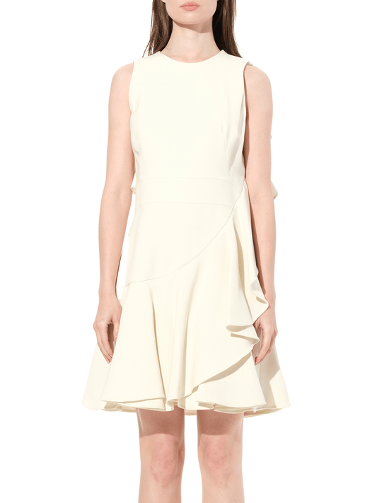 Image of a model wearing Dress. Productname: ALEXANDER MCQUEEN Abito Dress in White colour by brand - ALEXANDER MCQUEEN