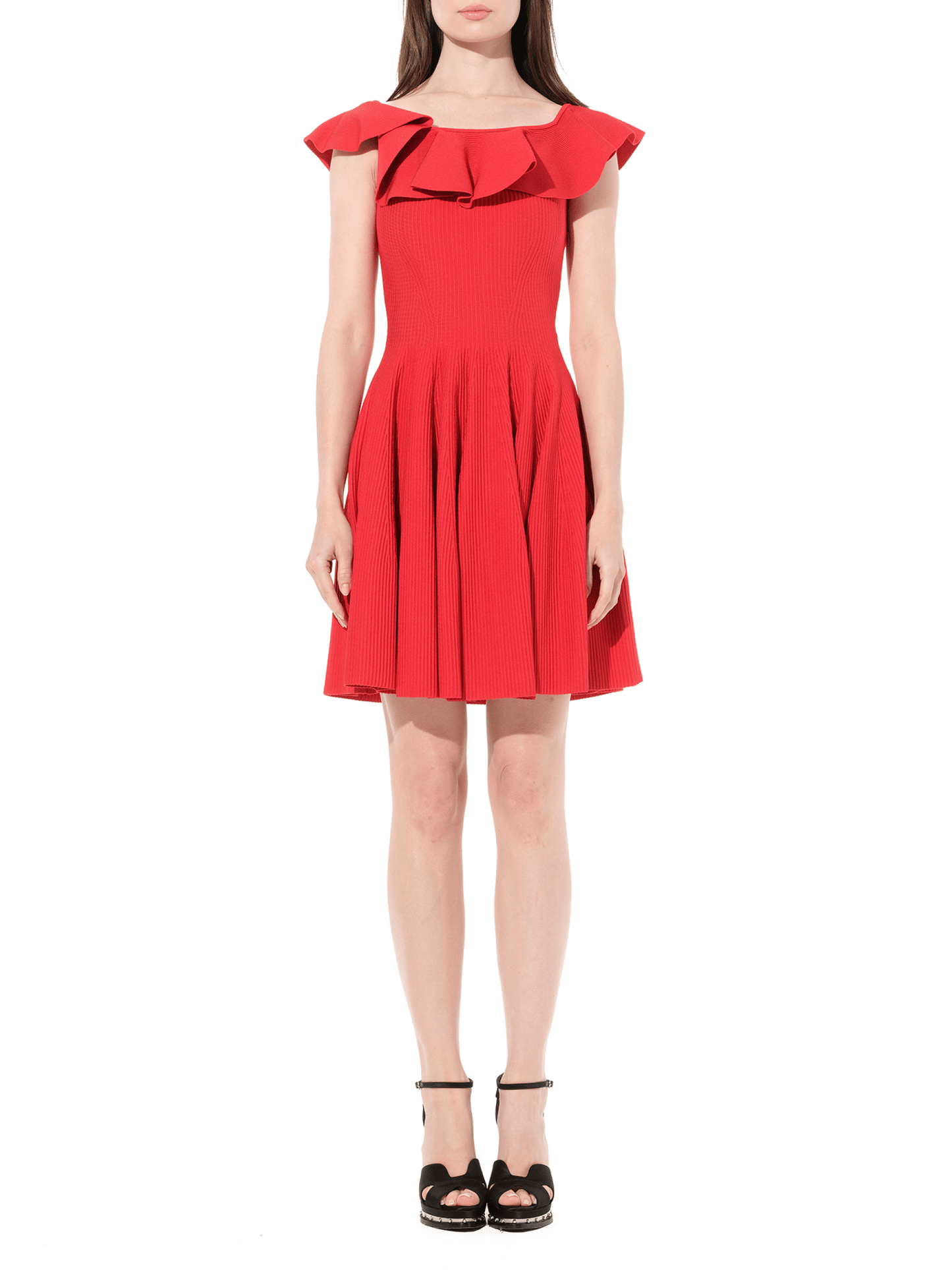 ALEXANDER MCQUEEN Stretch Mini Dress (Red)