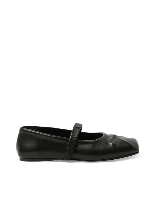 Image of Flats. Productname: MARNI Little Bow Mary Jane in BLACK colour by brand - MARNI