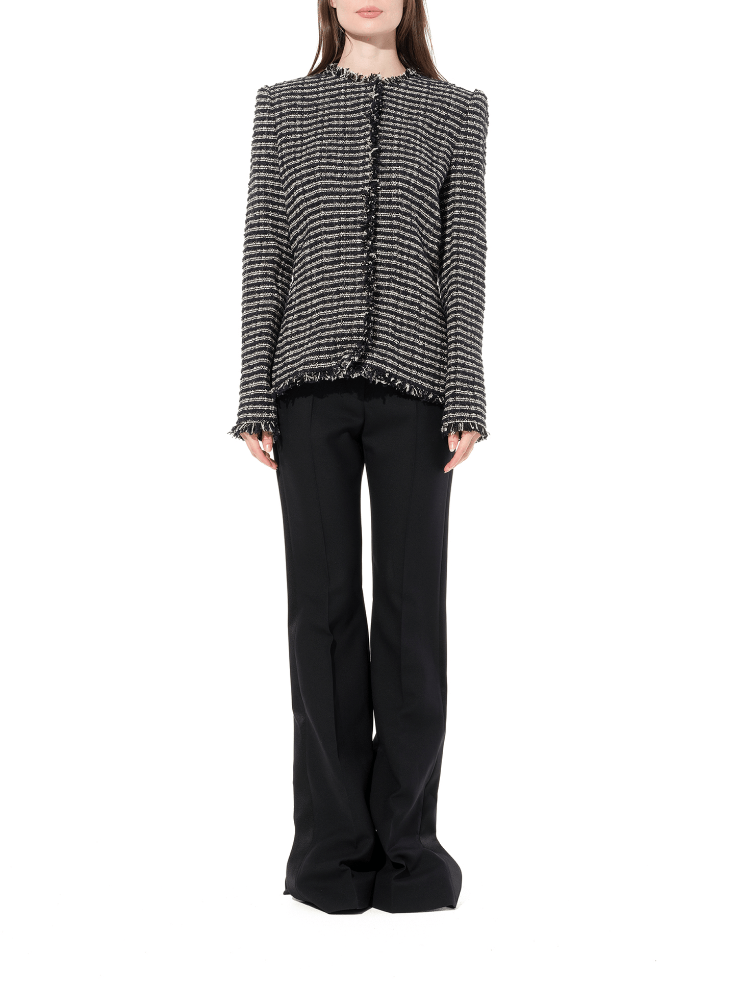ALEXANDER MCQUEEN Boucle Tweed Jacket (Black)