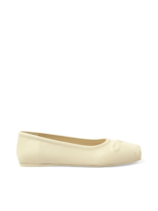 Image of Footwear. Productname: MARNI Little Bow Ballerina in Limestone colour by brand - MARNI
