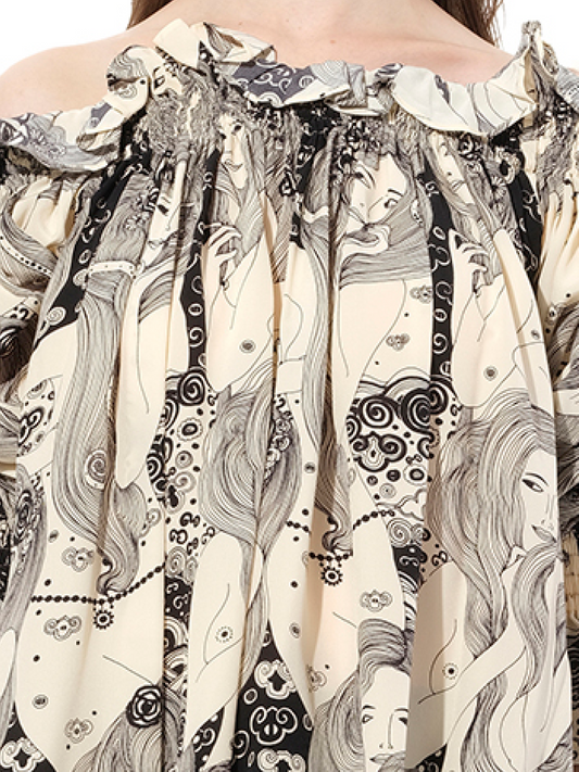 ALEXANDER MCQUEEN Off Shld Eve Top (White)