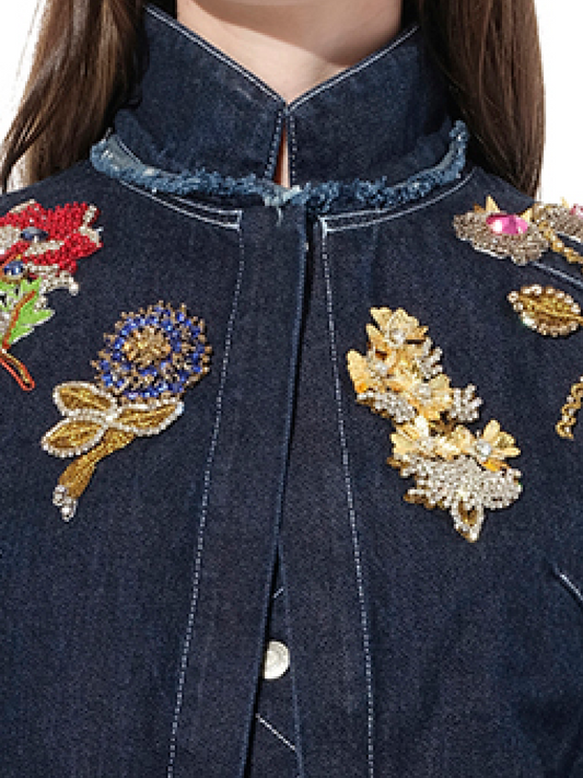 ALEXANDER MCQUEEN Raw Denim Jacket (Blue)