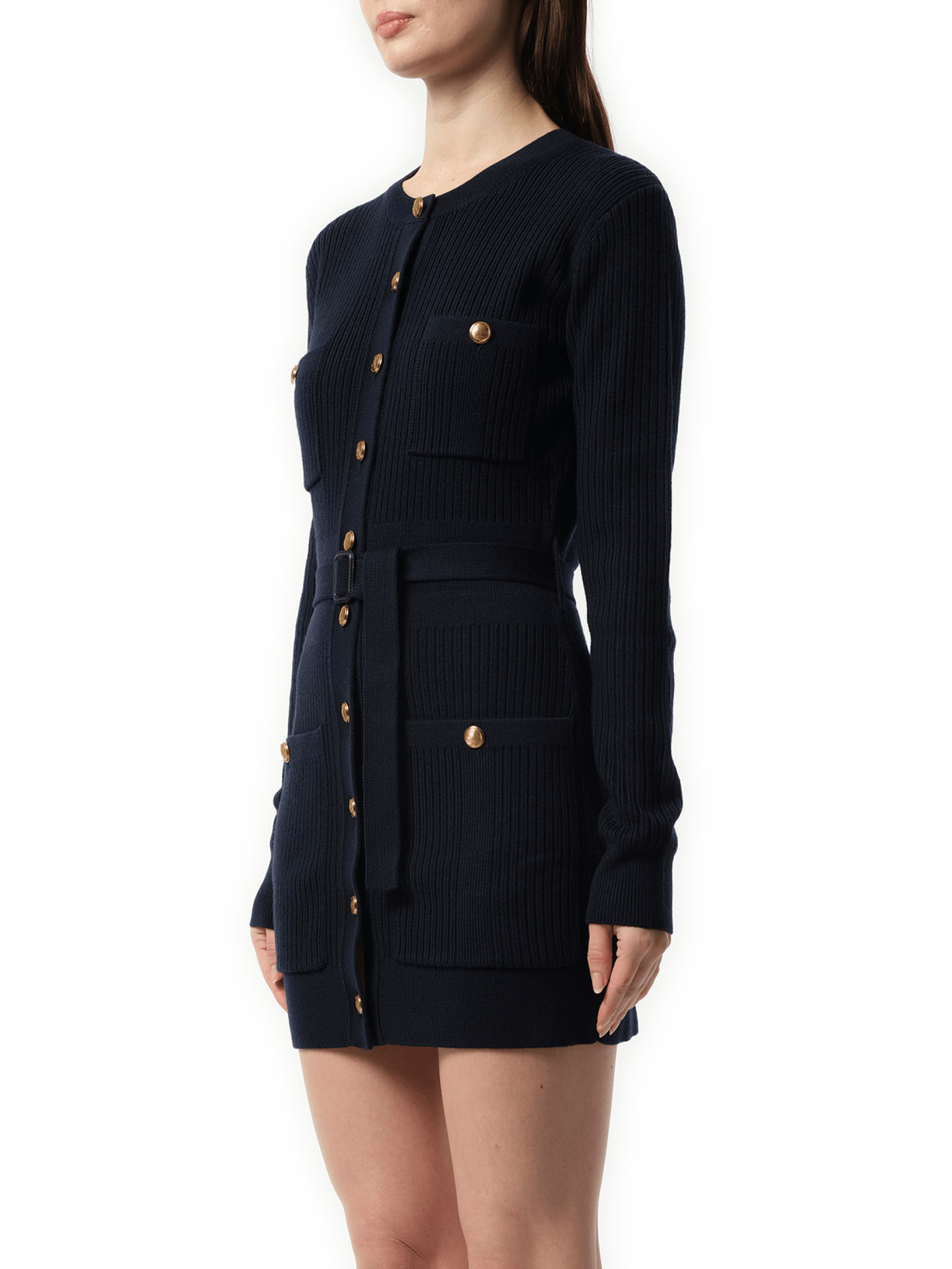 CHLOE Long Fitted Cardigan (Navy)