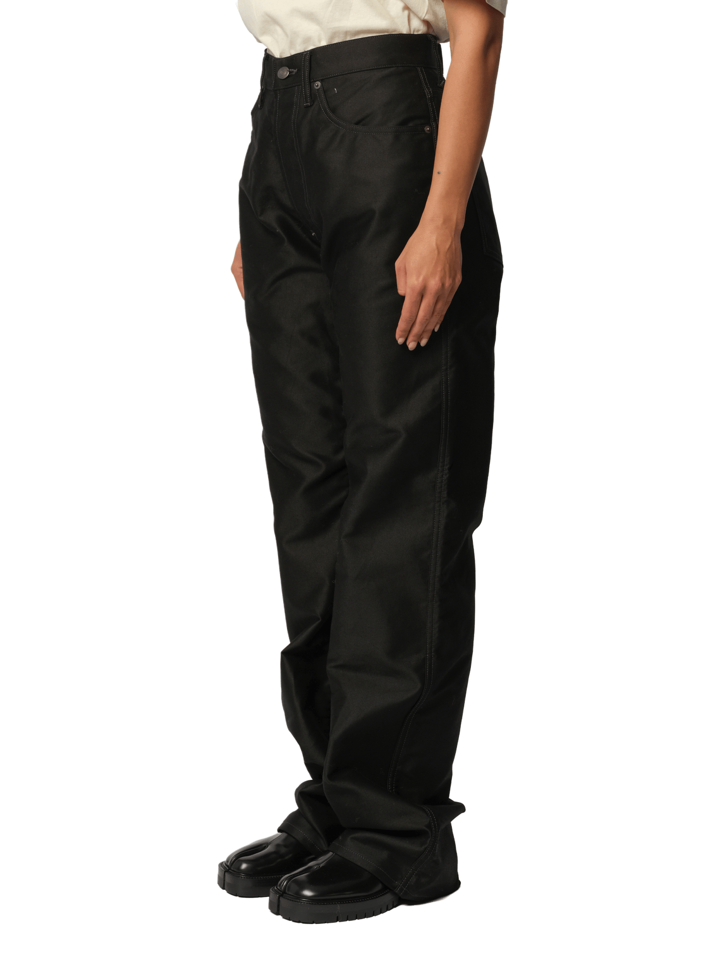 MAISON MARGIELA Cotton Satin 5 Pocket Pants (Black)