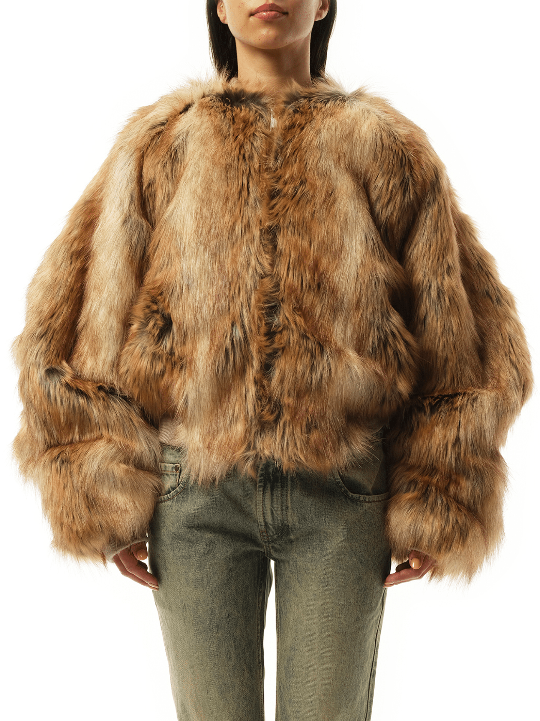 Image of Coats & Jackets. Productname: ENTIRE STUDIOS Mane Raglan Bomber in BROWN colour by brand - ENTIRE STUDIOS