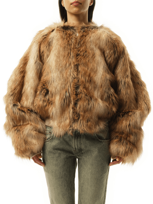 Image of Coats & Jackets. Productname: ENTIRE STUDIOS Mane Raglan Bomber in BROWN colour by brand - ENTIRE STUDIOS