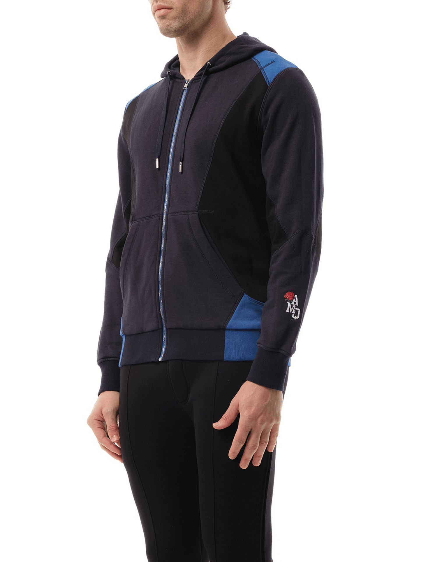 ALEXANDER MCQUEEN Patchwork Hoodie (Navy)