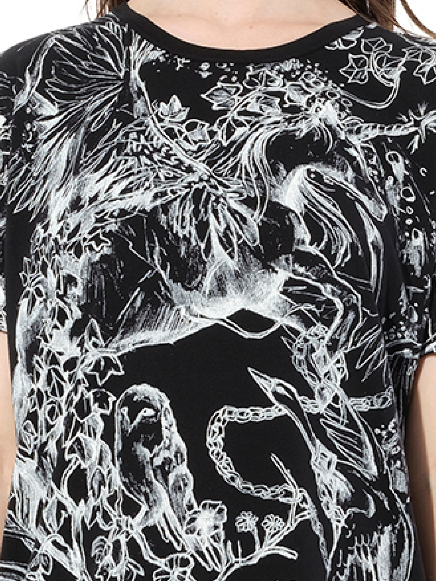 ALEXANDER MCQUEEN Unicorn Dreams T-Shirt (Black)