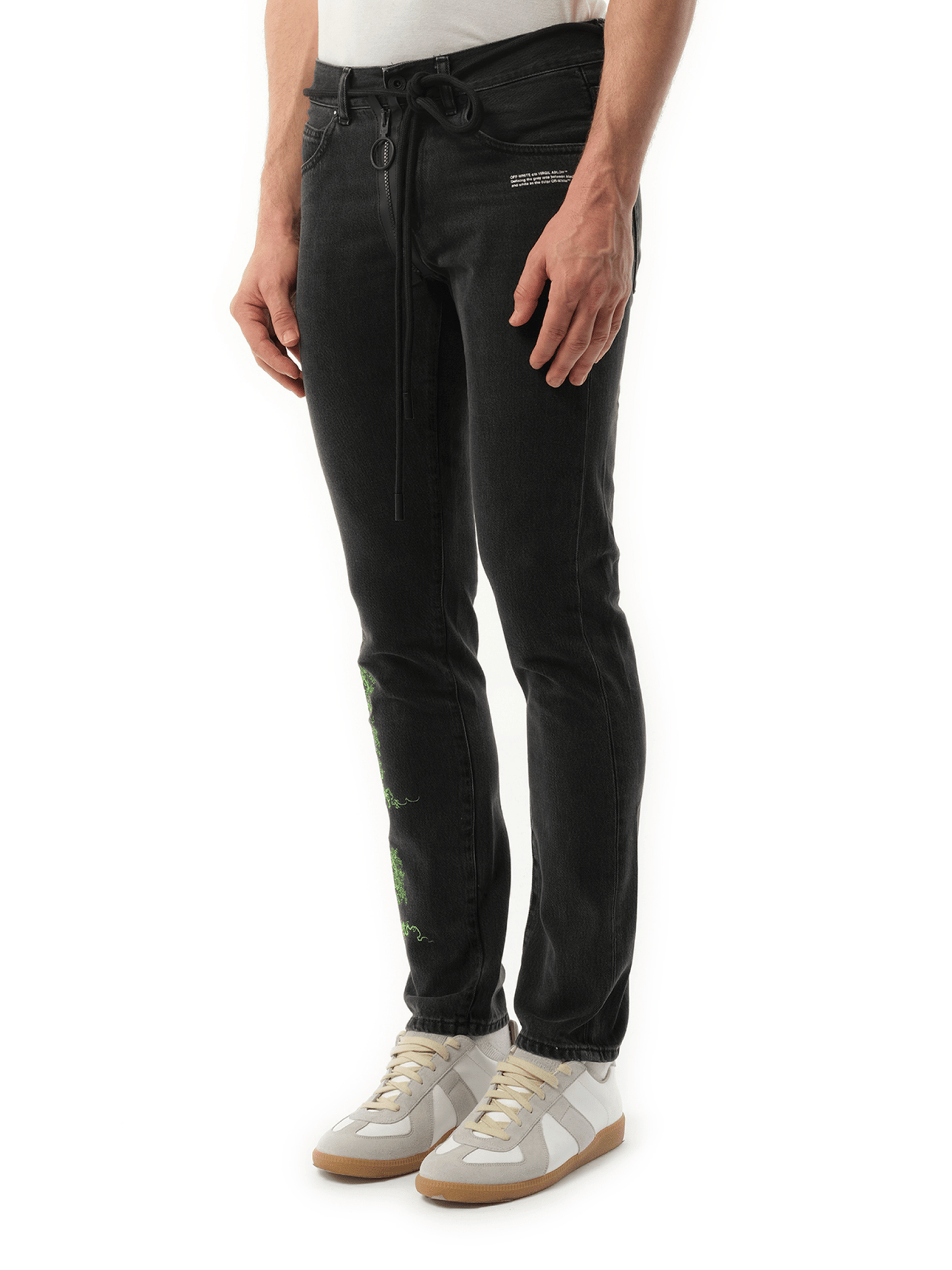 OFF-WHITE Blur Slim Jeans (Black)