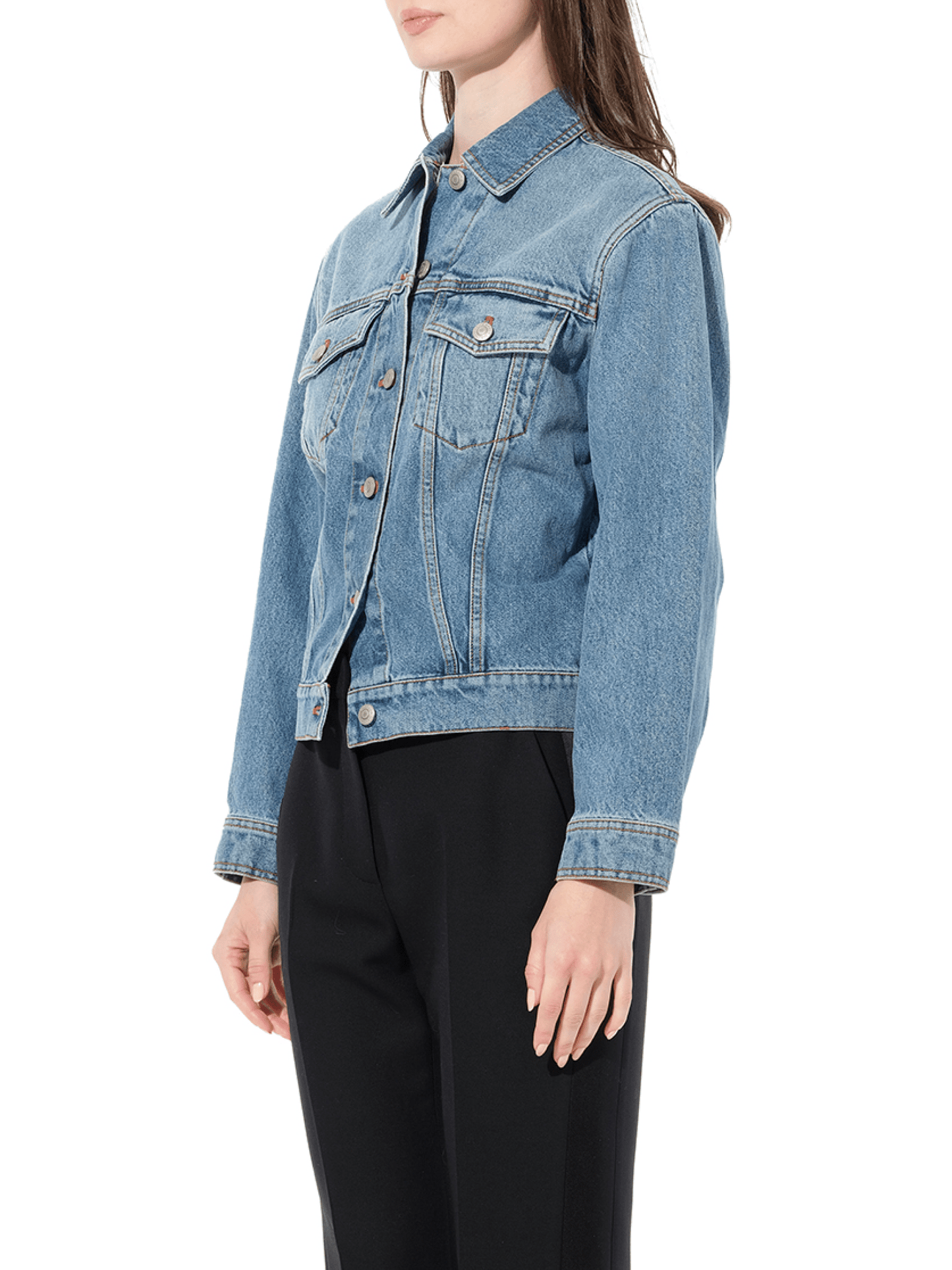 ALEXANDER MCQUEEN Emb Denim Jacket (Blue)