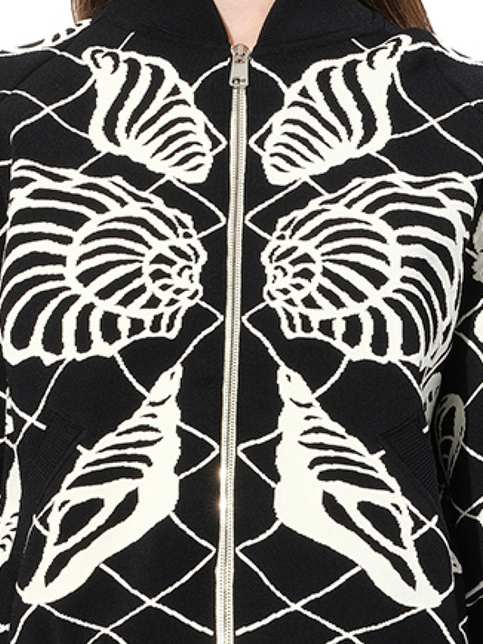 ALEXANDER MCQUEEN Bomber Jacket (Black Ivory)