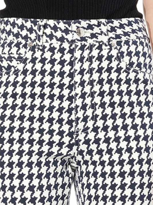 ALEXANDER MCQUEEN Dogtooth Jeans (White)