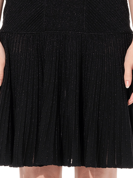 ALEXANDER MCQUEEN Knit Metal Dress (Black)