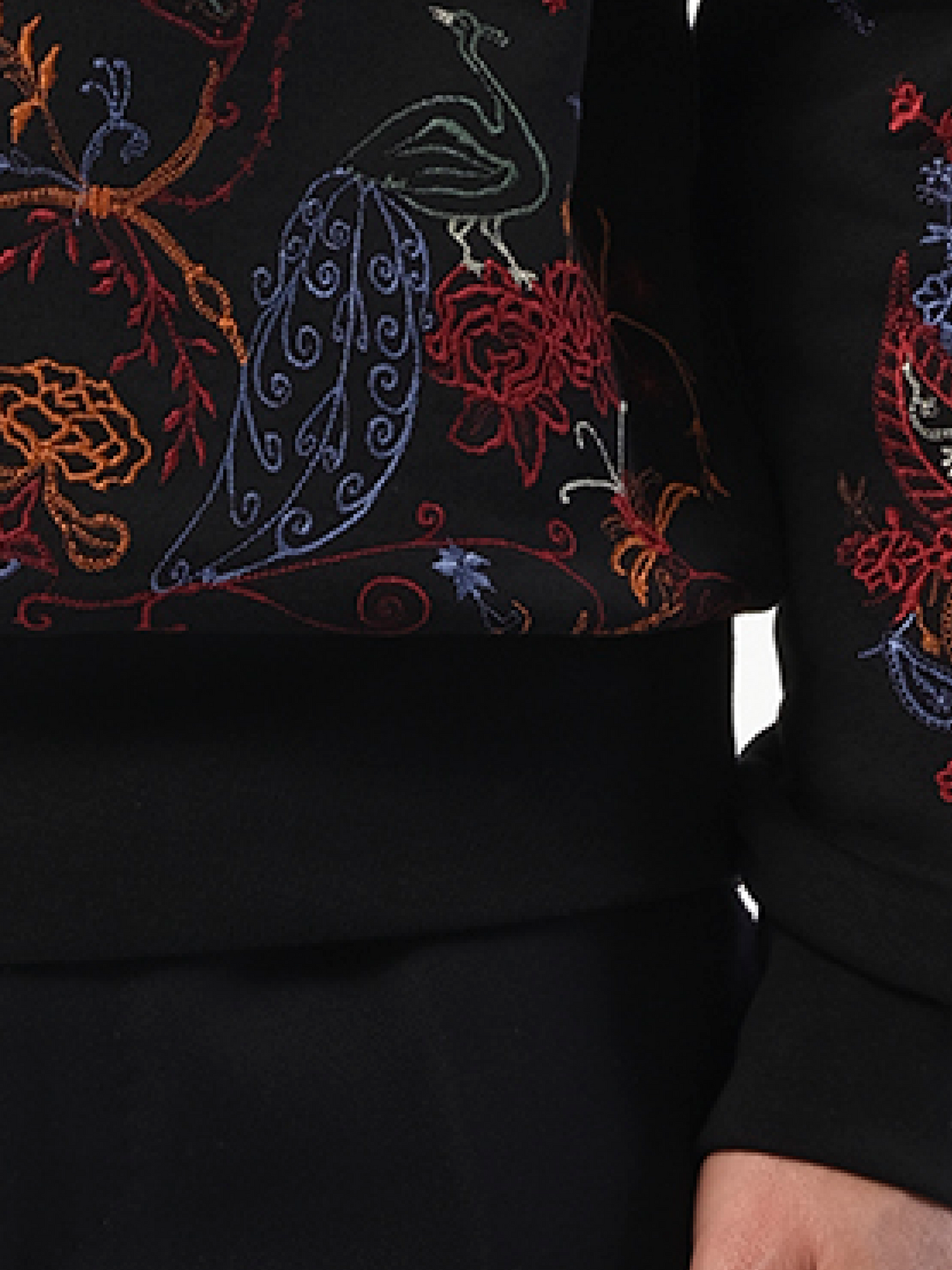 ALEXANDER MCQUEEN Victorian Emb Sweatshirt (Black)