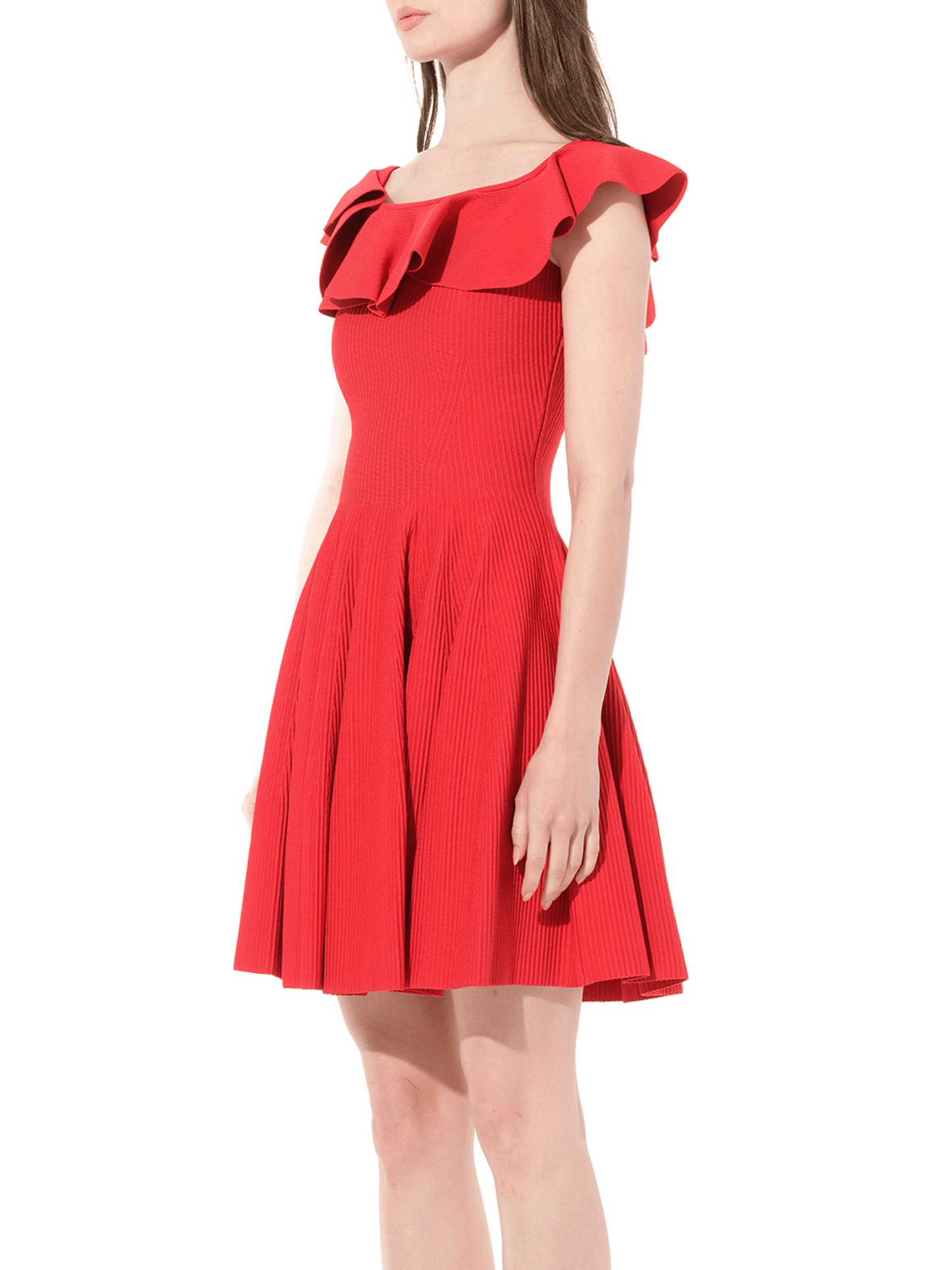 ALEXANDER MCQUEEN Stretch Mini Dress (Red)