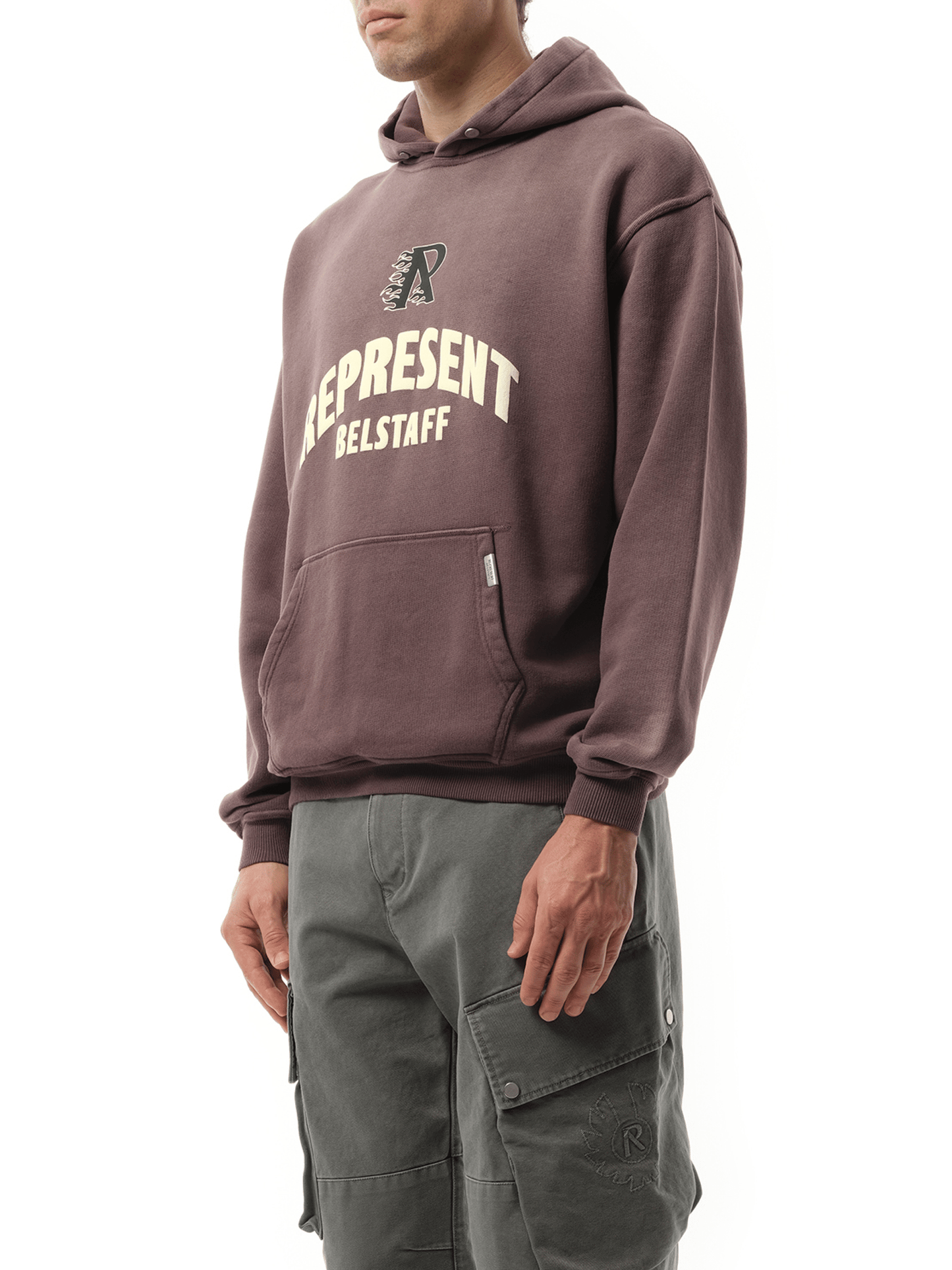 Represent X Belstaff Flame Phoenix Hoodie (Purple)