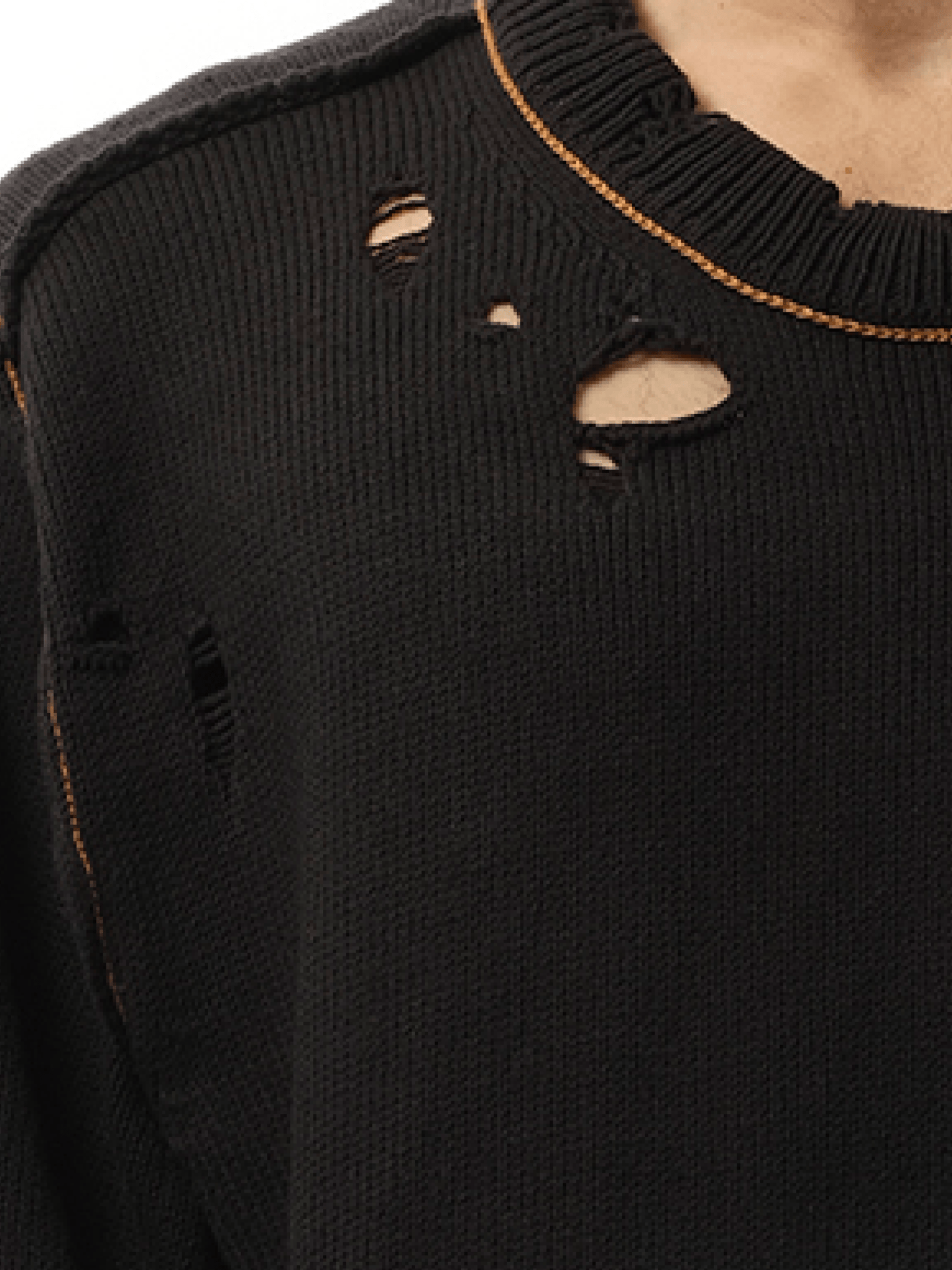 DOUBLET Recycle Denim Yarn Sweater (Black)