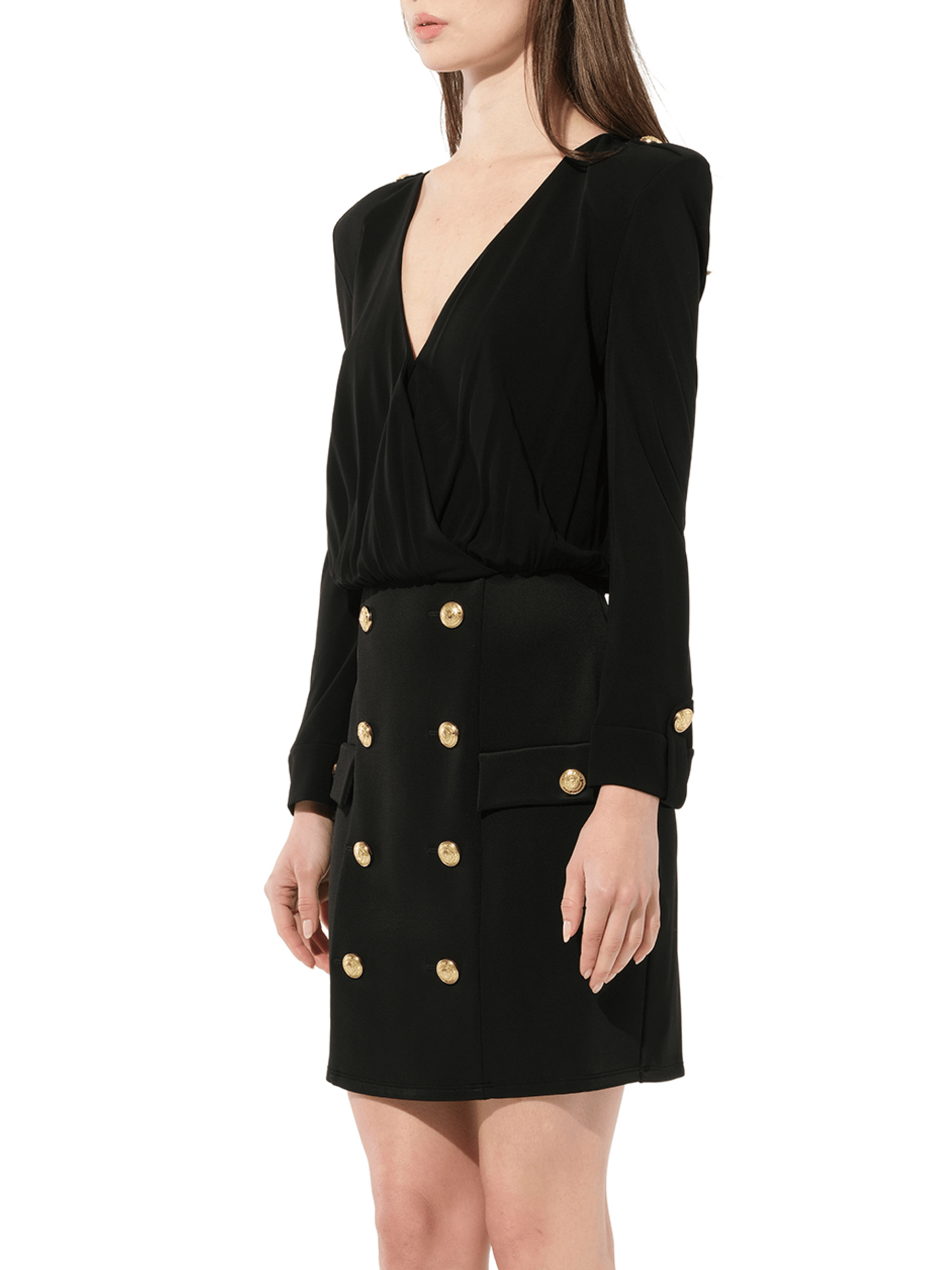 BALMAIN 7 Buttons Dress (Black)