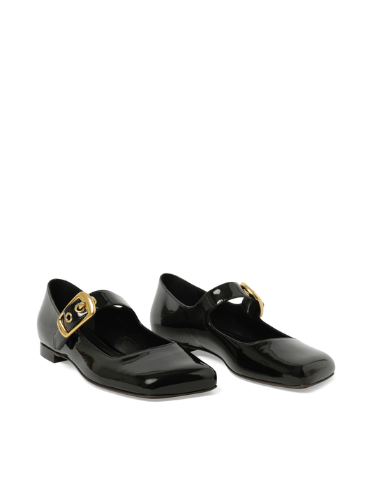 CHLOE Polly Flat Sandals (Black)