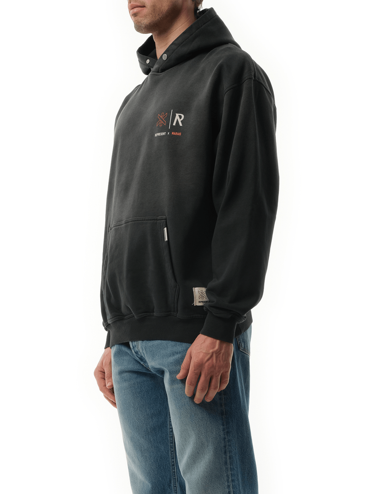 Represent x Marais Logo Lock Up Hoodie (Black)