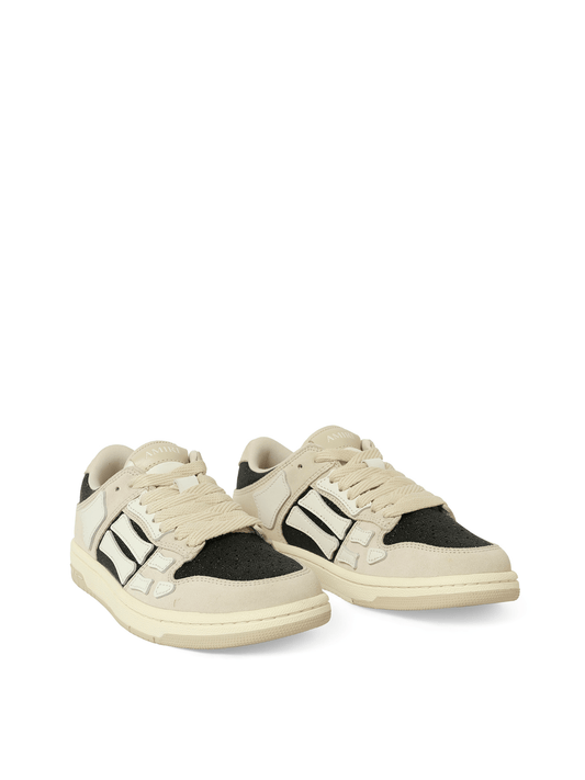 AMIRI Glitter Suede Skeleton Sneaker (White)