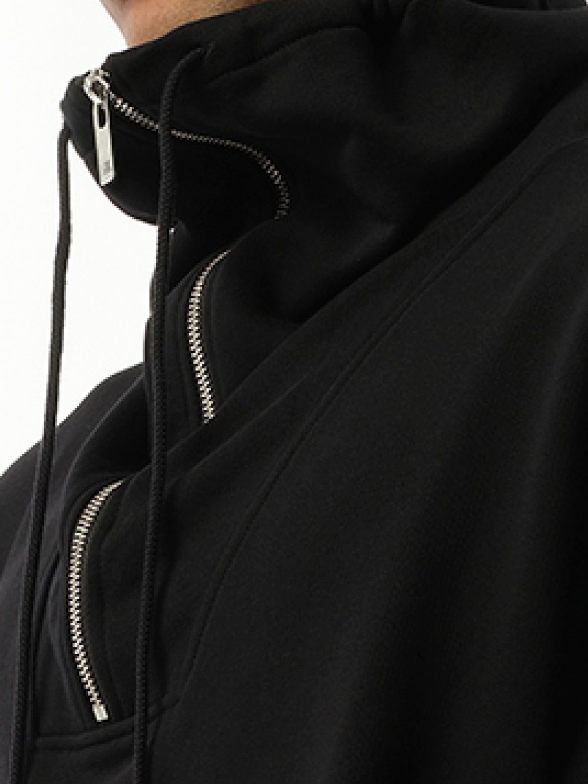 HELMUT LANG Funnel Neck Sweatshirt (Black)